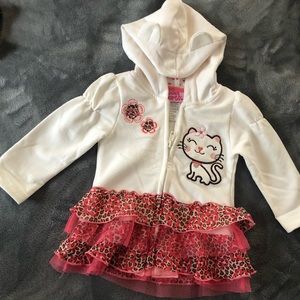 *NWOT* Ruffled Kitty Zip-Up